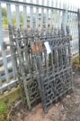 Four Section Cast Iron Gate, each section up to approx. 1.6m x 1.6m high (lot located at Moorfield