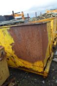 Steel Fork Truck Tip Skip, approx. 1.95m (lot located at Moorfield Drive, Altham, Accrington,