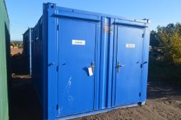Steel Welfare/ Toilet Cabin, approx. 3.8m x 2.8m x 2.3m high (lot located at Moorfield Drive,