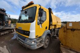 DAF FALF 55.170 13SWP 4x2 DIESEL ENGINE ROAD SWEEPER, registration no. PF52 WZA, date first