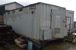 Containerised Power Control Distribution Container, approx. 10m x 3m x 3m high overall, (lot located