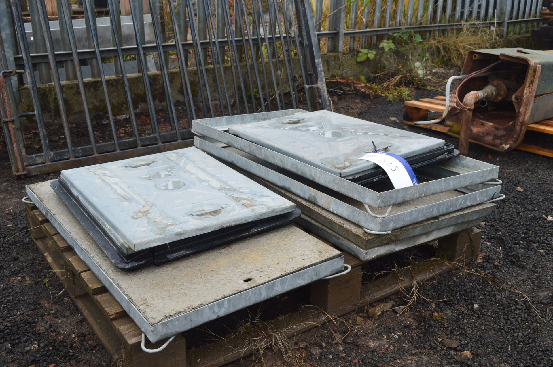 Assorted Man Hole Covers, as set out on pallet (lot located at Moorfield Drive, Altham,