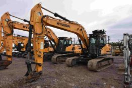 Hyundai HX220L 22T TRACKED EXCAVATOR, VIN HHKHK601KJ000781, year of manufacture 2018, indicated