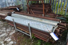 Scaffolding Treads & Beams, as set out on post pallet (lot located at Moorfield Drive, Altham,