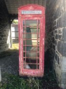 RED TELEPHONE BOX (located at Conwy LL32 8HX) (purchaser responsible for loading of this lot) (15%