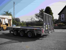 Ifor Williams TRI AXLE PLANT TRAILER, approx. 12 ft long, year of manufacture 2013 (lot located at