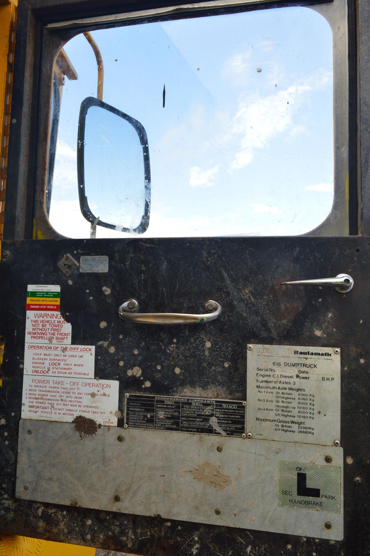 NEI Haulamatic 615 6x3 DUMP TRUCK, registration no. Q538 GRN, serial no. 1R2943, indicated hours - Image 7 of 7