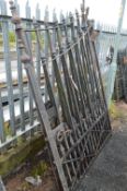 Four Section Cast Iron Gate, each section up to approx. 1.7m x 2.3m high (lot located at Moorfield