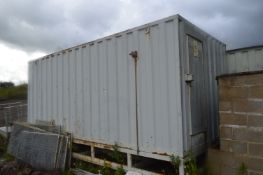 Steel Container Unit, approx. 6.6m x 3.1m x 3.1m high overall, with air conditioning unit (lot