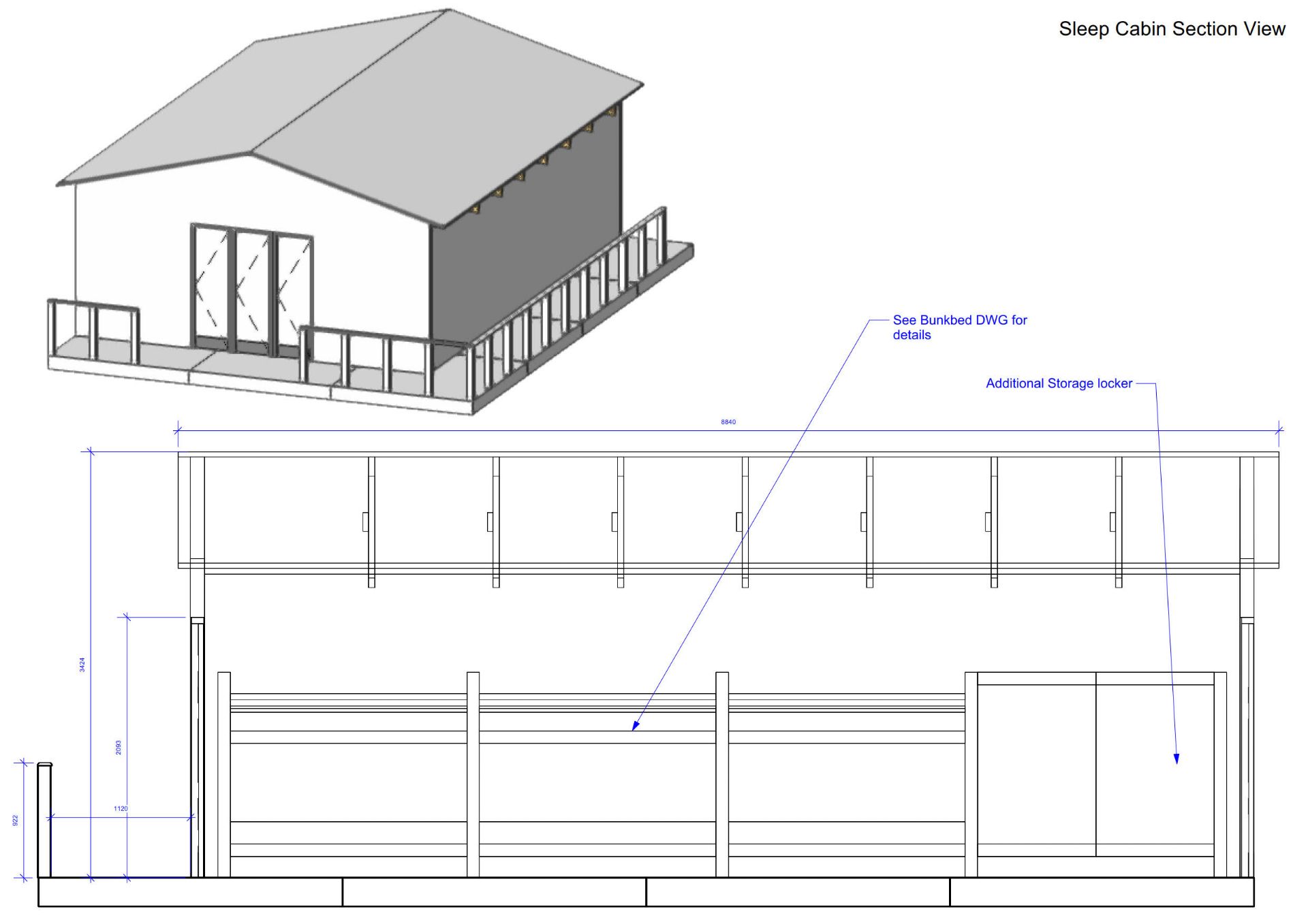 SINGLE SPAN TIMBER BUILDING/ CABIN, forming accommodation area, internal dimensions approx. 8.4m x - Image 29 of 31