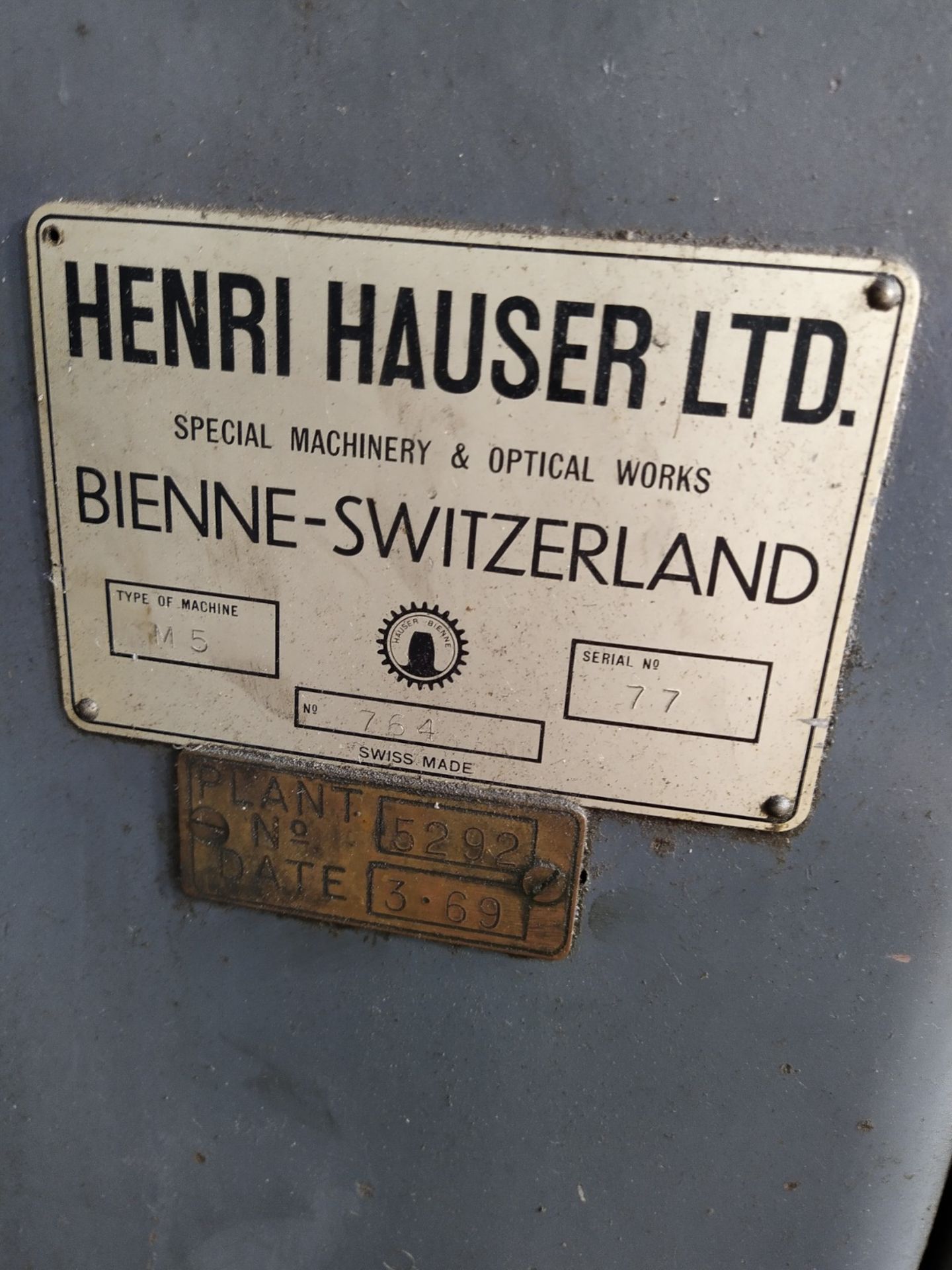Henri Hauser Jig Boring Machine, table size c/w Mitutoyo DRO, serial no. 77, year of manufacture - Image 10 of 10