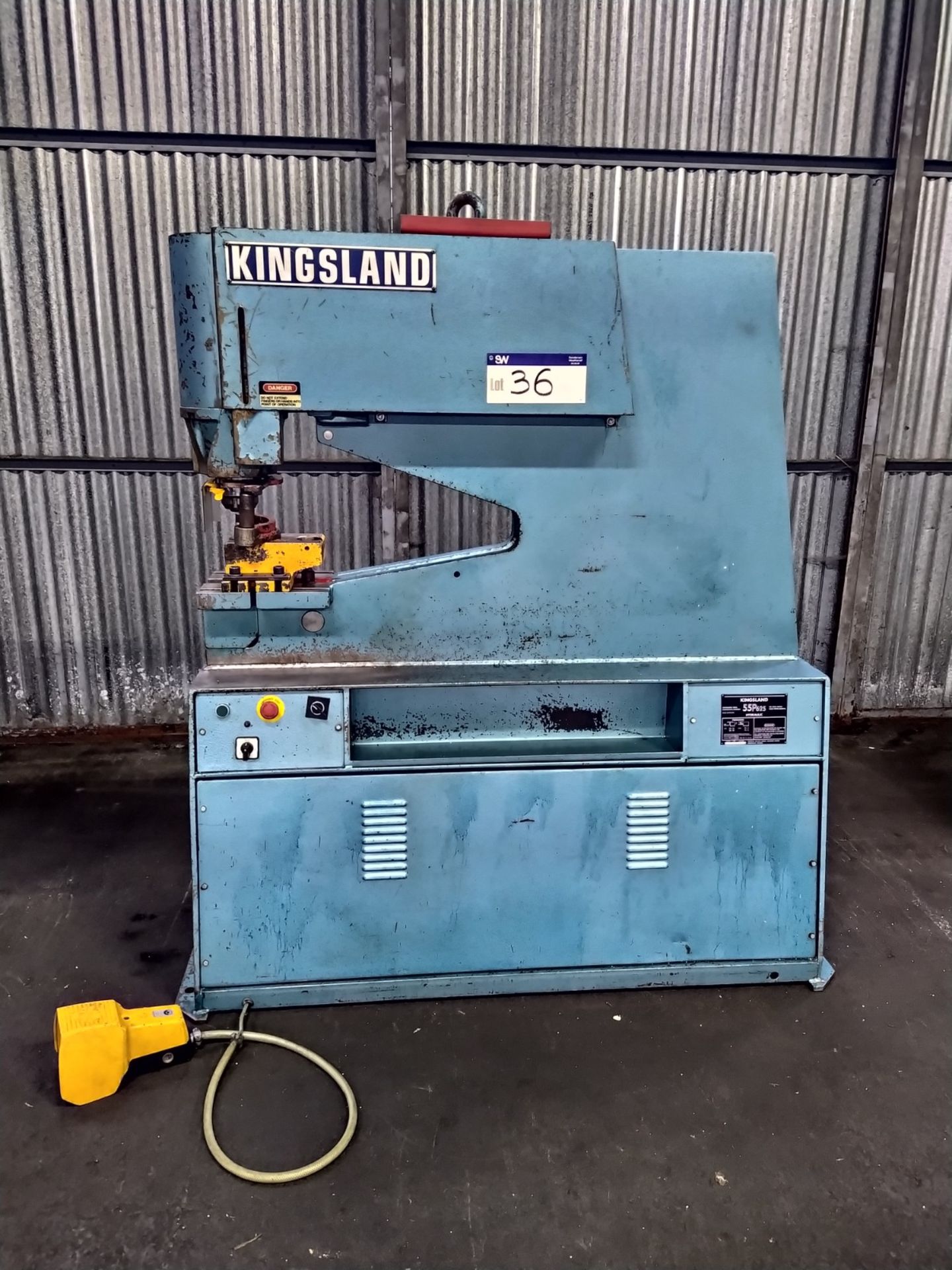 Kingsland 55 P 625 Hydraulic Punching Machine, serial no. 64487, free loading onto purchasers