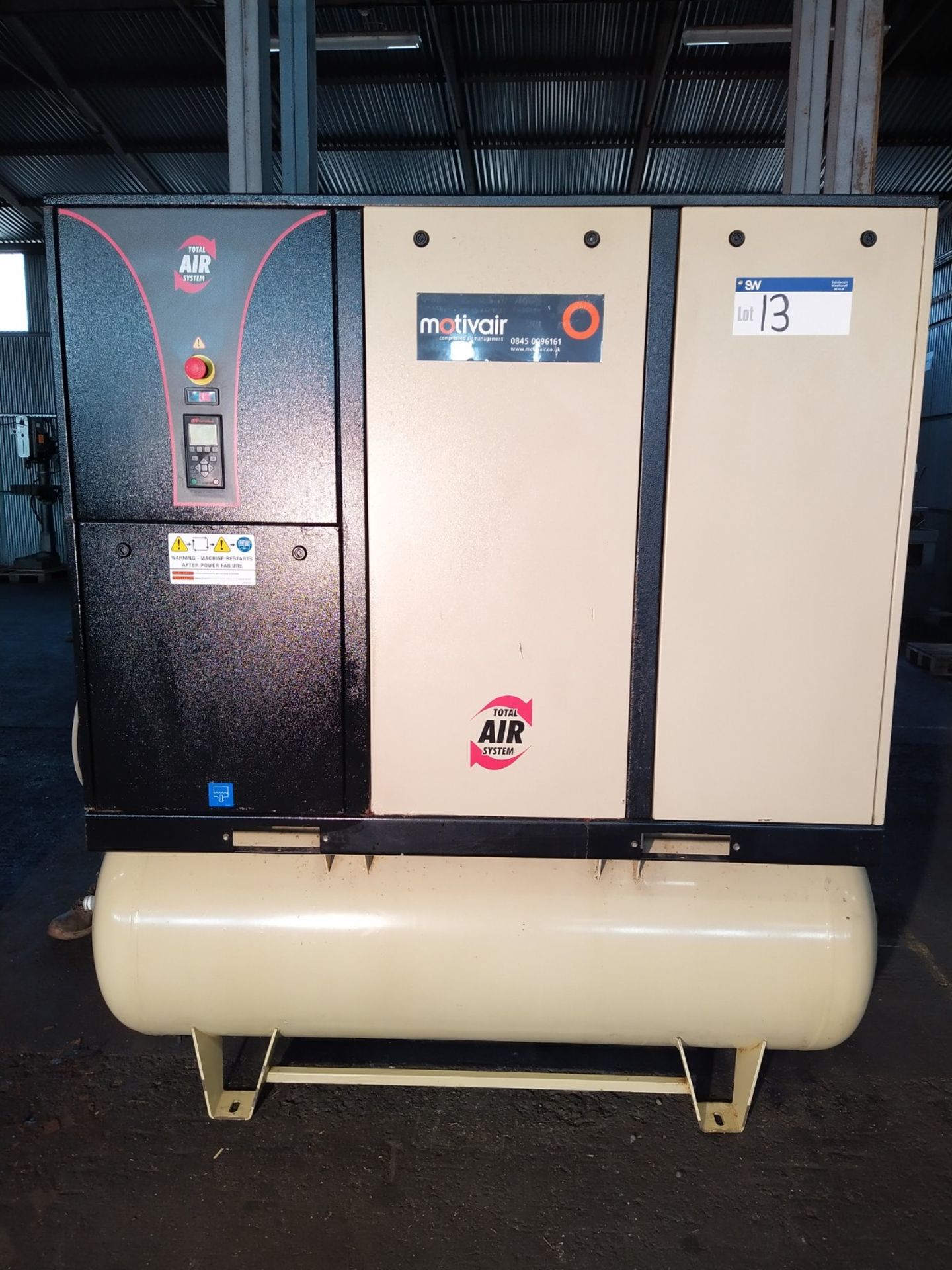 Ingersoll Rand IRN15K-TAS ROTARY SCREW AIR COMPRESSOR & DRYER, 500 litre, CFM: 41.0 - 87.0, Kw / Hp: - Image 2 of 6