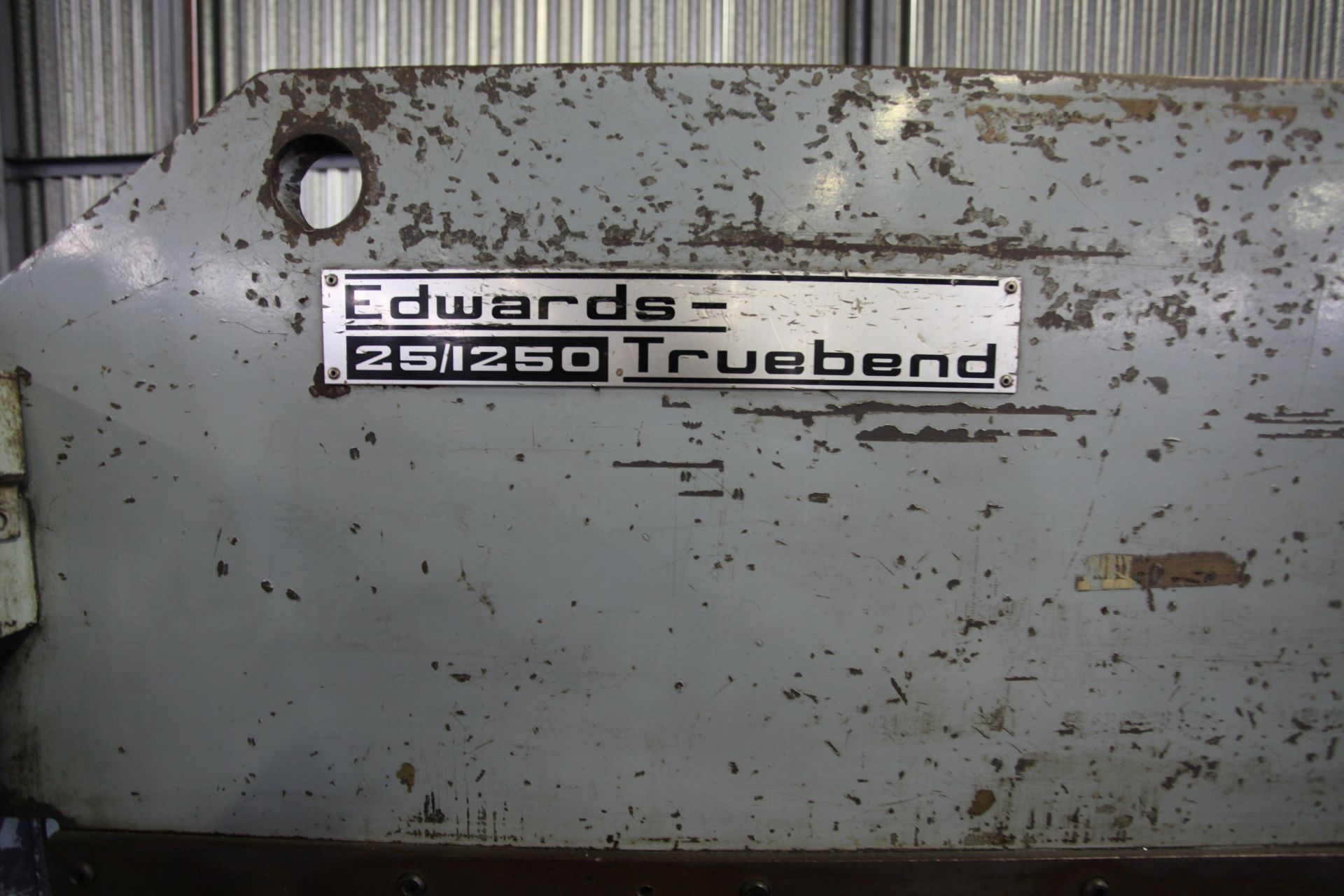 Edwards Truebend 25/1250 Press Brake, free loading onto purchasers transport - yes, item located - Image 5 of 5