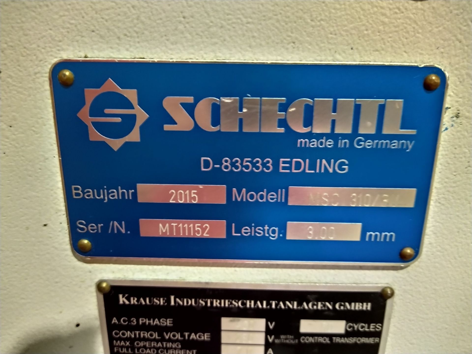Schechtl MSC 310/BV GUILLOTINE, 3m x 3mm, serial no. MT11152, year of manufacture 2015, dimensions - Image 4 of 5