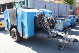 Edge Grimebuster IDAC76188 Hot Water Trailer Pressure Washer, 40mtr of high pressure hose and lance,