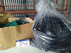 Large quantity of green and blue work trousers, free loading onto purchasers transport - yes, item