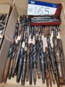 Large quantity of taper drills and reamers, free loading onto purchasers transport - yes, item