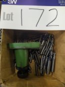 Quantity of machine part rests and cutters, free loading onto purchasers transport - yes, item