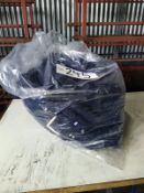Large quantity of blue colour work trousers, free loading onto purchasers transport - yes, item