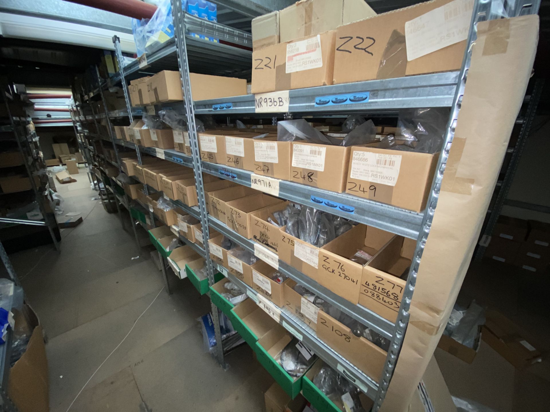 Eight Bay Multi-Tier Galvanised Steel Stock Rack, each bay approx. 950mm x 500mm, up to approx. 2m - Image 2 of 2