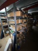 Four Bay Multi-Tier Galvanised Steel Stock Rack, each bay approx. 950mm x 500mm, up to approx. 2m