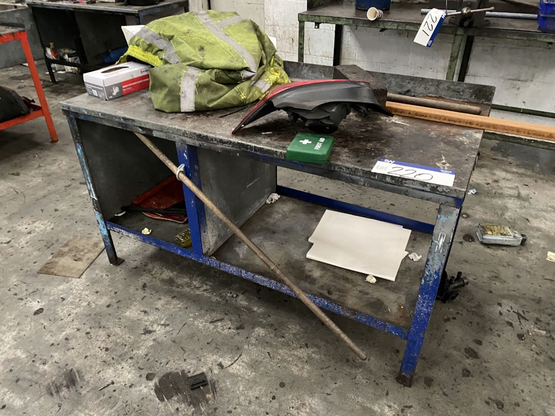 Steel Framed Workbench (lot located at Briscoe Lane, Newton Heath, Manchester, M40 2NL)