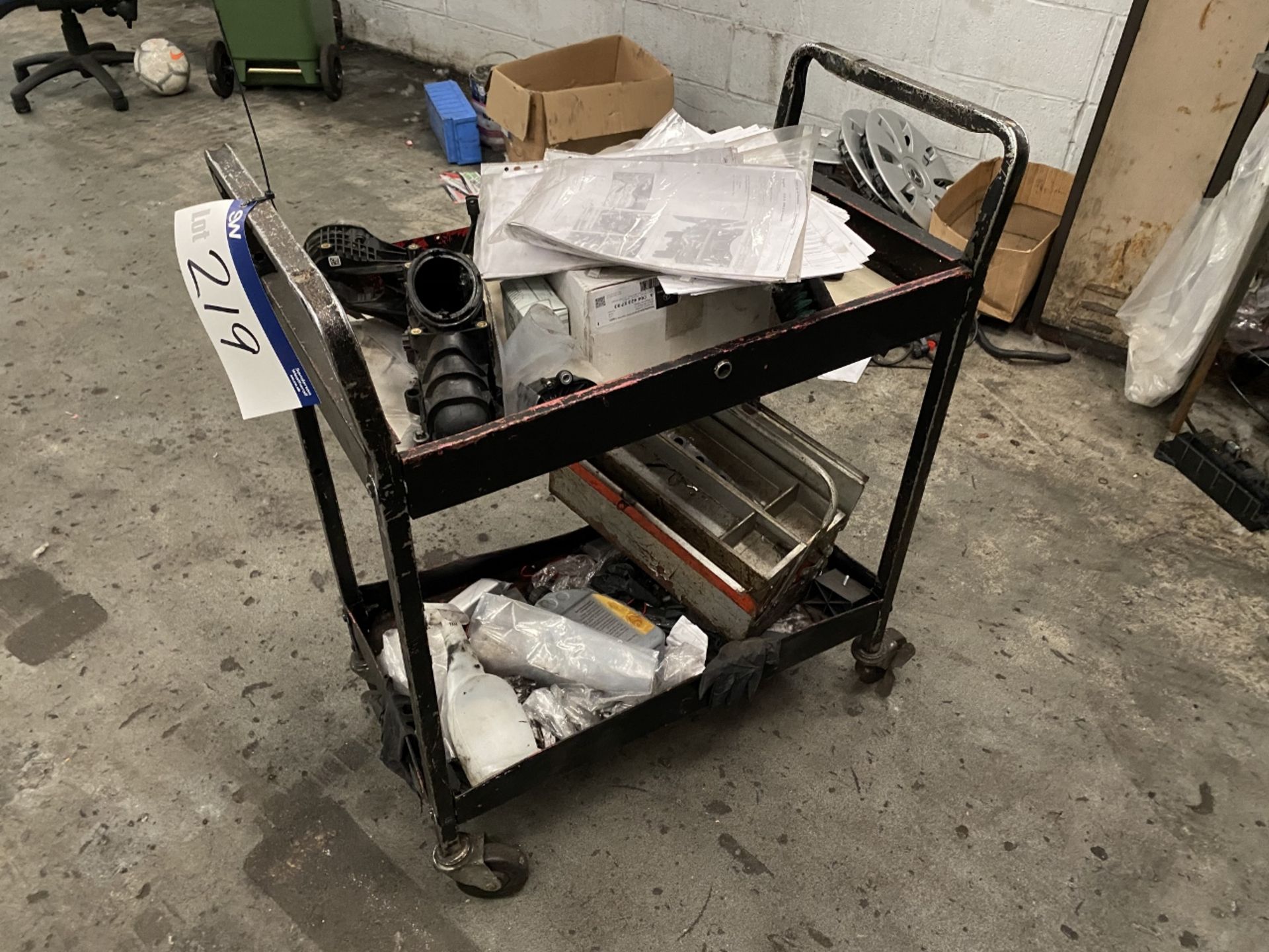 Two Tier Trolley, with contents (lot located at Briscoe Lane, Newton Heath, Manchester, M40 2NL)