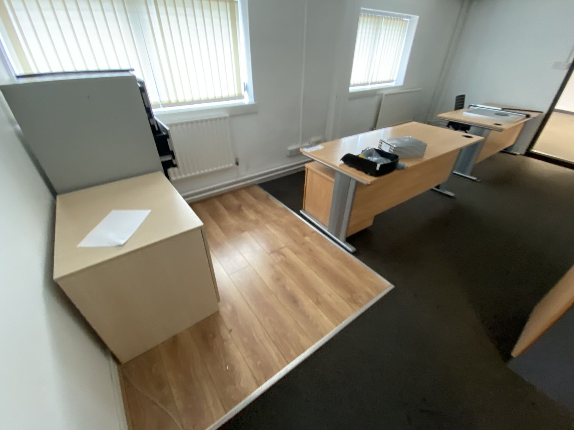 Contents of Office, including desks, with two desk pedestals (lot located at Briscoe Lane, Newton - Image 2 of 2