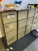 Three x Four Drawer Steel Filing Cabinets (lot located at Briscoe Lane, Newton Heath, Manchester,