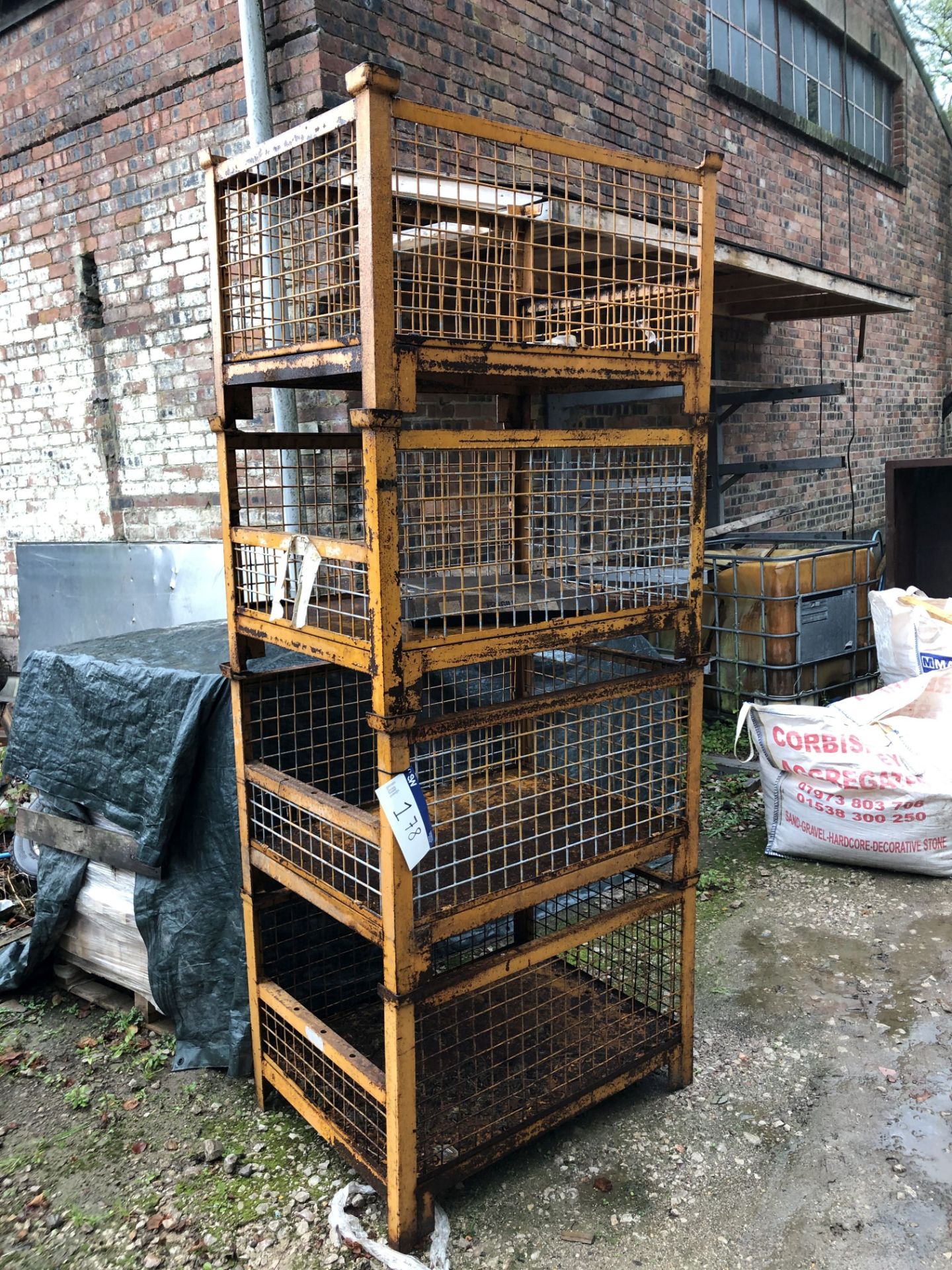 Four Wire Mesh Box Pallets, each approx. 1m x 750mm x 500mm deep