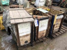 Three Singer Ex-Army Sewing Machines, each complete with timber crate, each machine understood to be