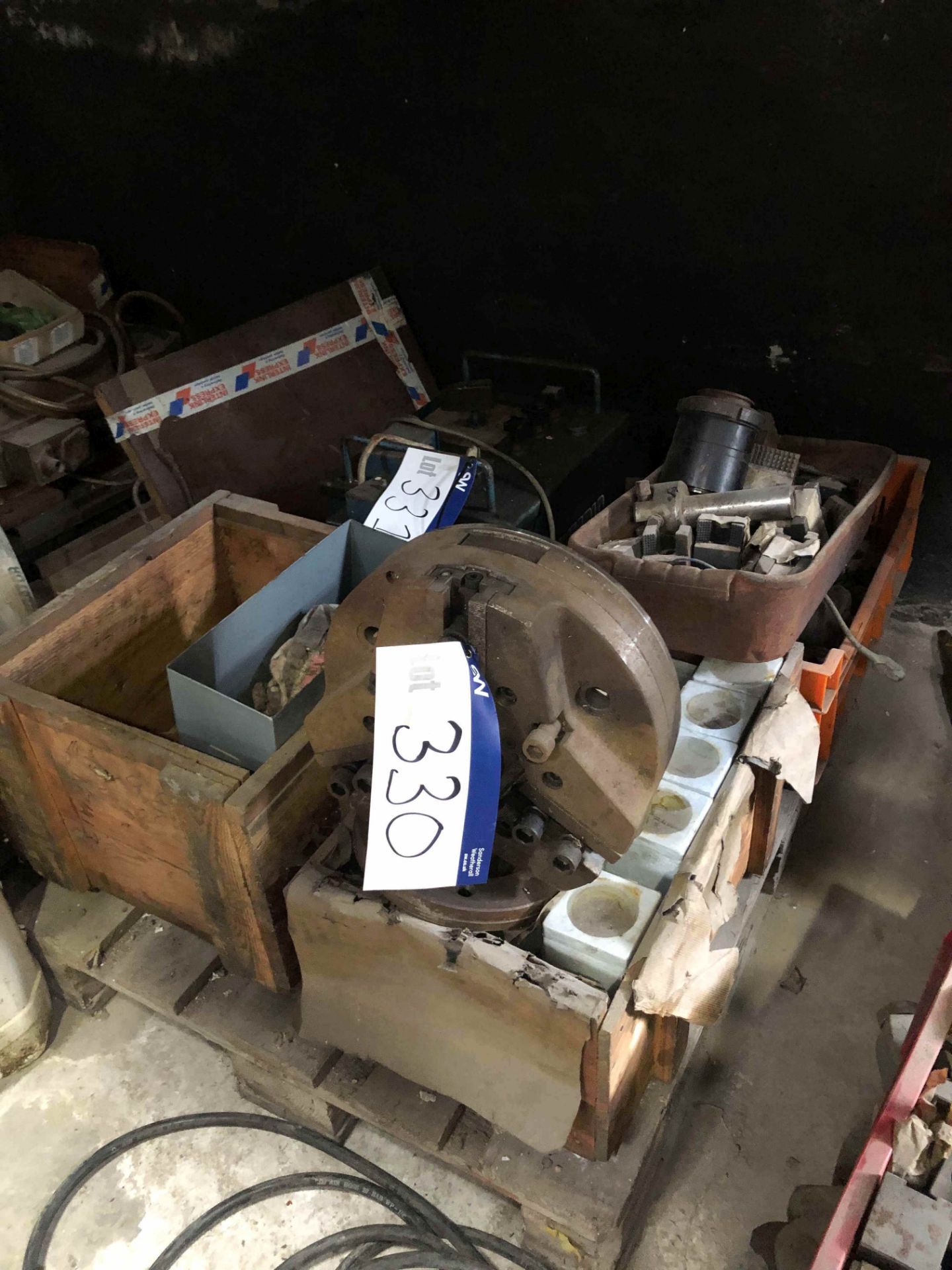 Assorted Equipment, on pallet (excluding lot 331), understood to comprise mainly Herbert Capstan