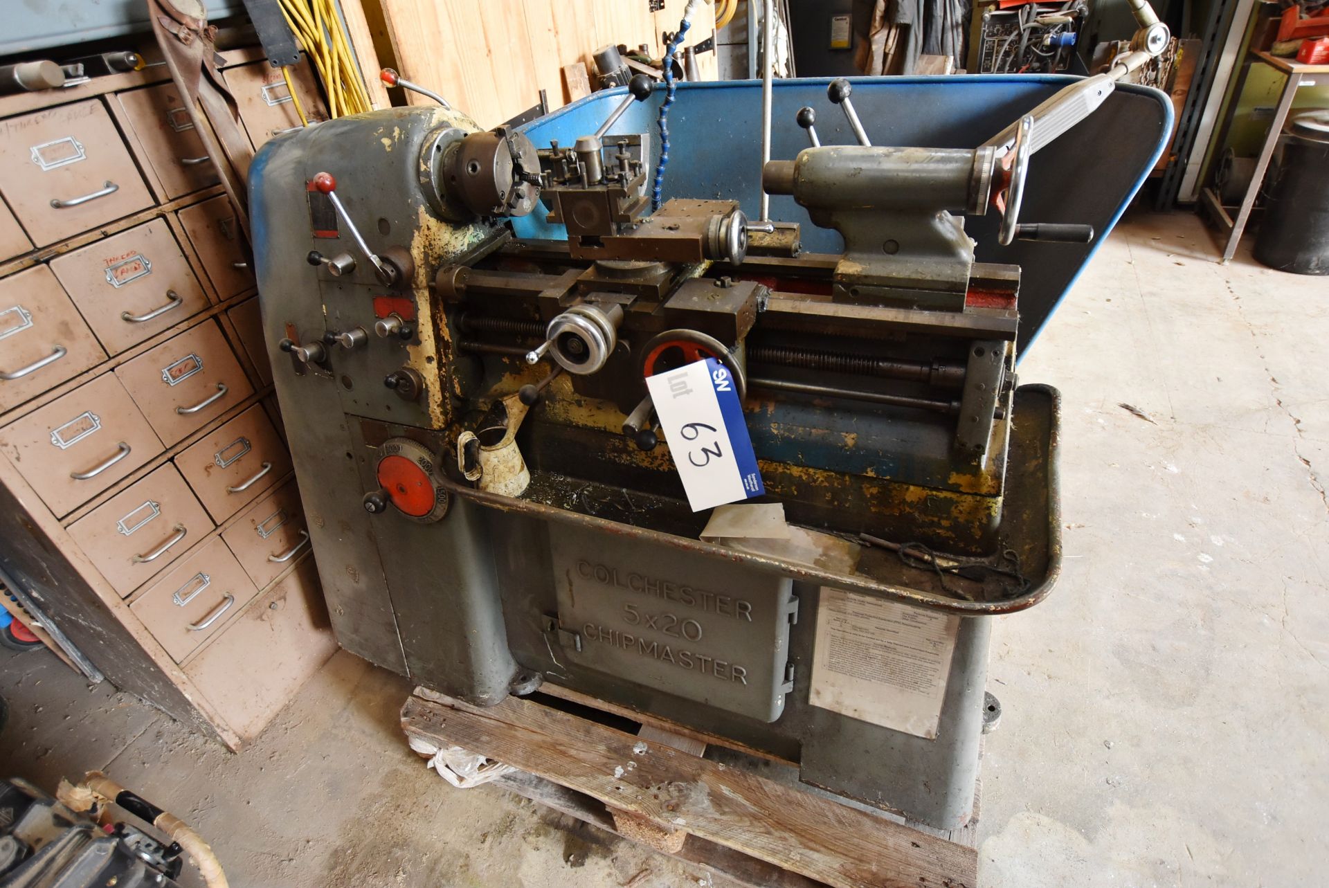 Colchester 5x20 CHIP MASTER CENTRE LATHE, approx. 850mm long on bed, with quick change tool post