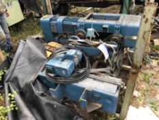 Demag 5T Twin Fall Wire Rope Electric Hoist, with powered carriage