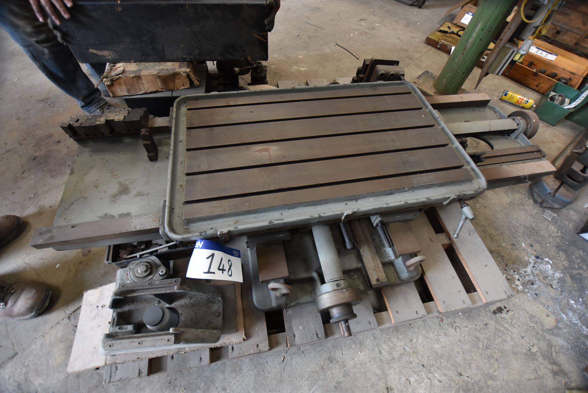 T-Slotted Compound Table, approx. 900mm x 500mm, for boring machine