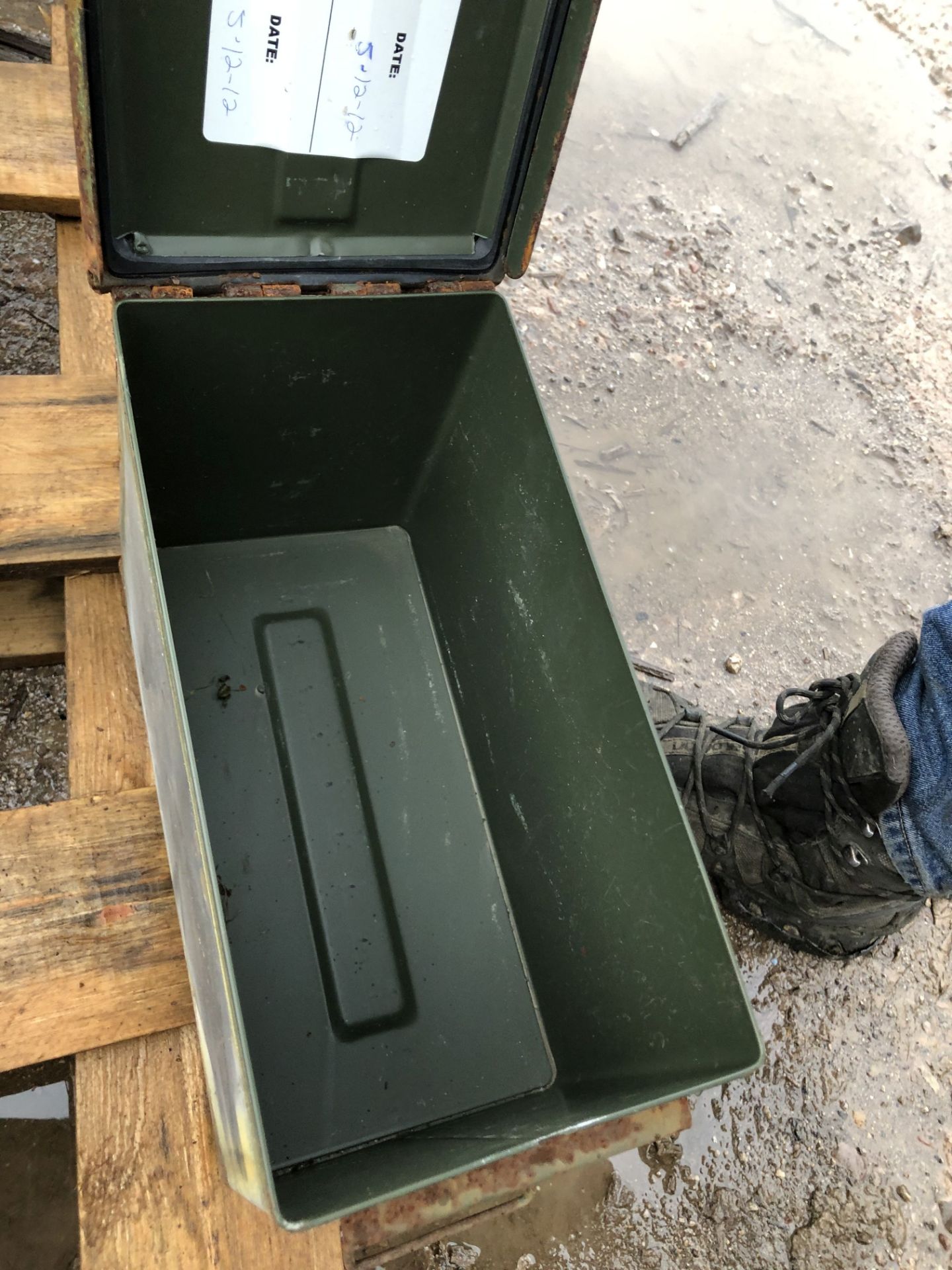 Five Steel Ammo Boxes, each approx. 300mm x 160mm x 190mm deep - Image 2 of 2