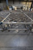 Alloy Framed Roller Feed Table, approx. 1.8m x 2.4m x 880mm high