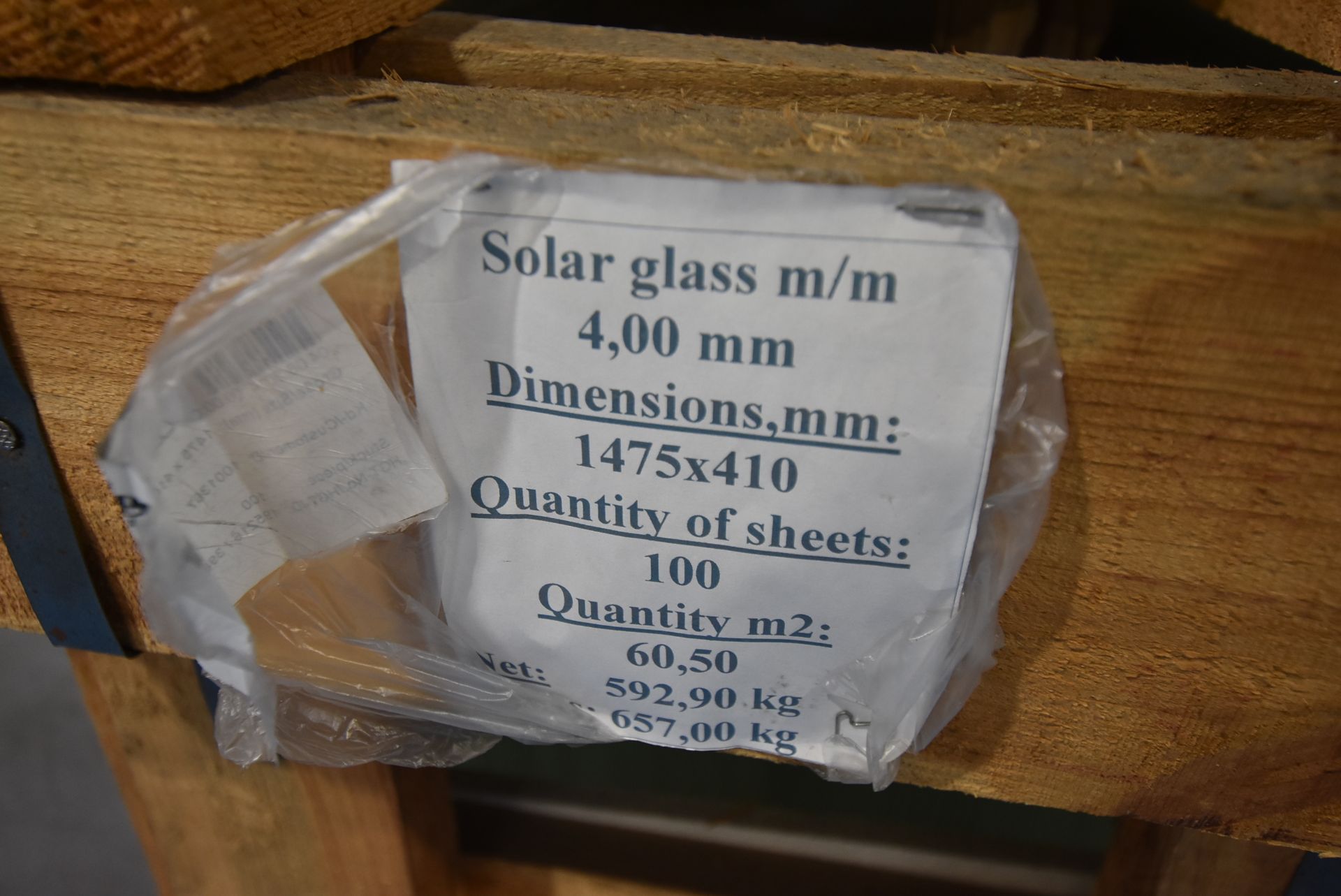Four Timber Crates, each comprising solar glass sheets - Image 2 of 2
