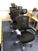 Four Mesh Back Swivel Offices Chairs