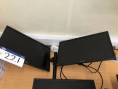 Two Benq Monitors, with stand