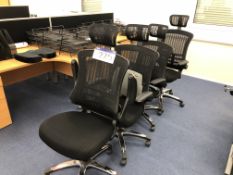 Four Mesh Back Swivel Offices Chairs