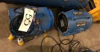 Two VAF Air Ltd VAF-200C Air Canister Fan, 110V