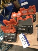 Four Bahco S160 16 Piece Socket Sets, with part co