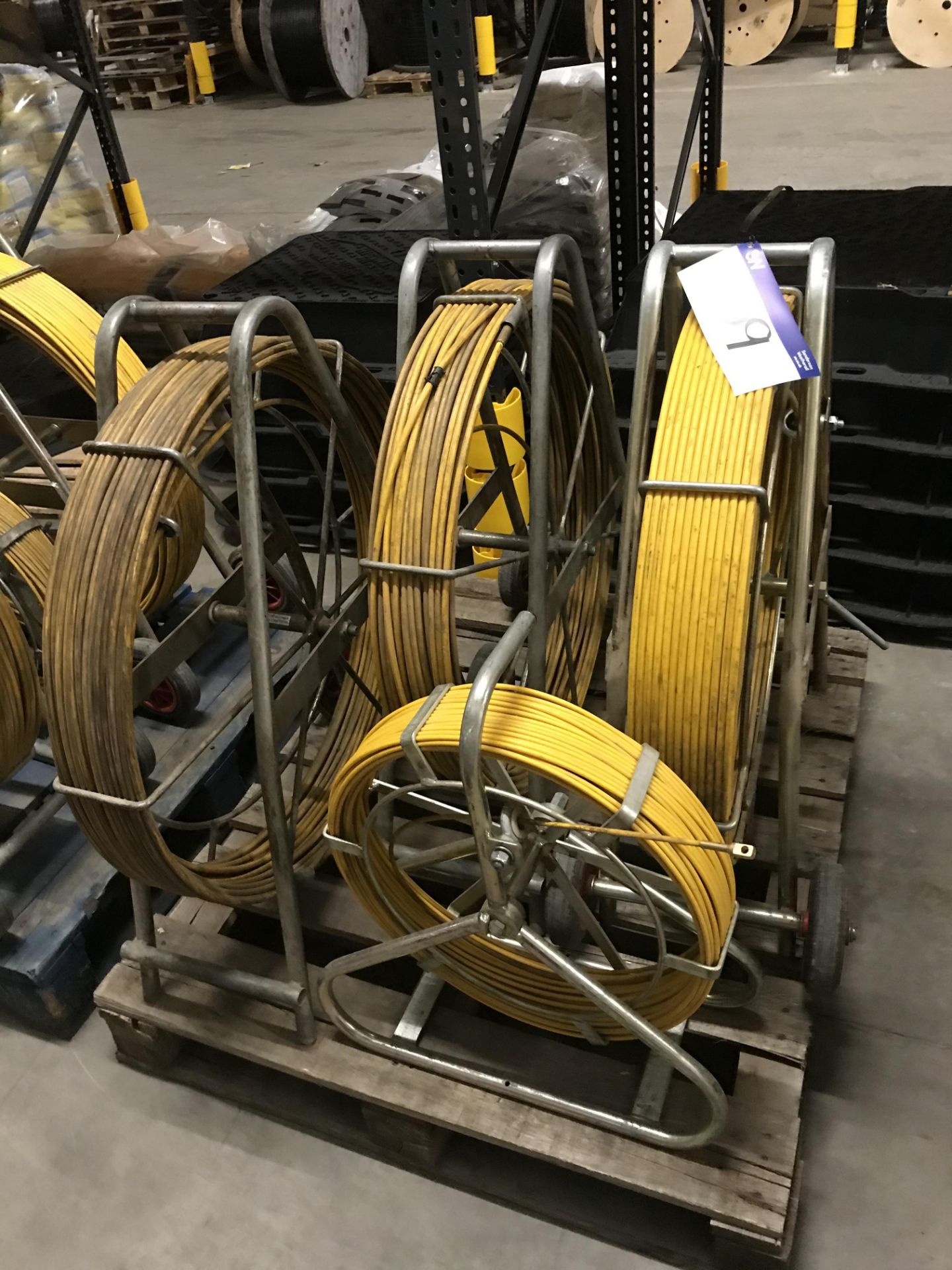 Four Various TWS Galvanised Steel Mobile Cable Ree