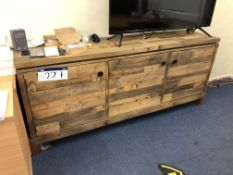 Reclaimed Wood Effect Cabinet, 2000 x 450mm