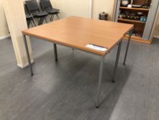 Two Metal Frame Tables