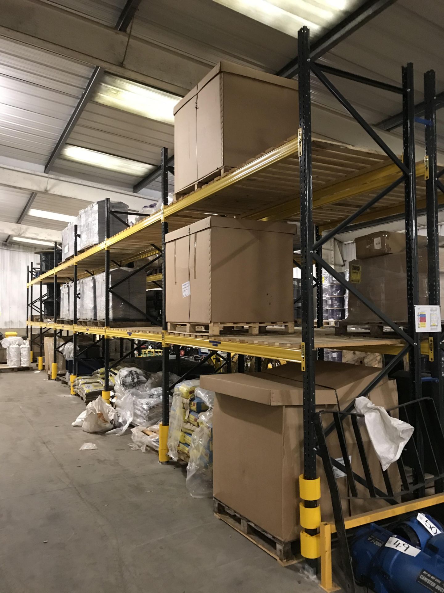 Boltless Steel Seven Bay Two Tier Pallet Racking,