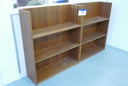 Two Veneered Wood Bookcases