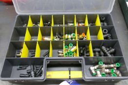 Assorted Pipe Fittings, in plastic case